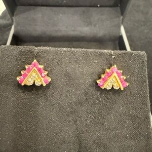 Ruby and Diamond Earrings